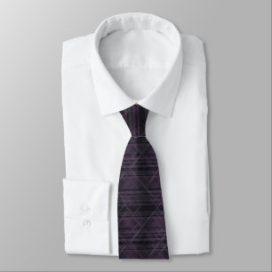 Cravate Tartan violet et gris 