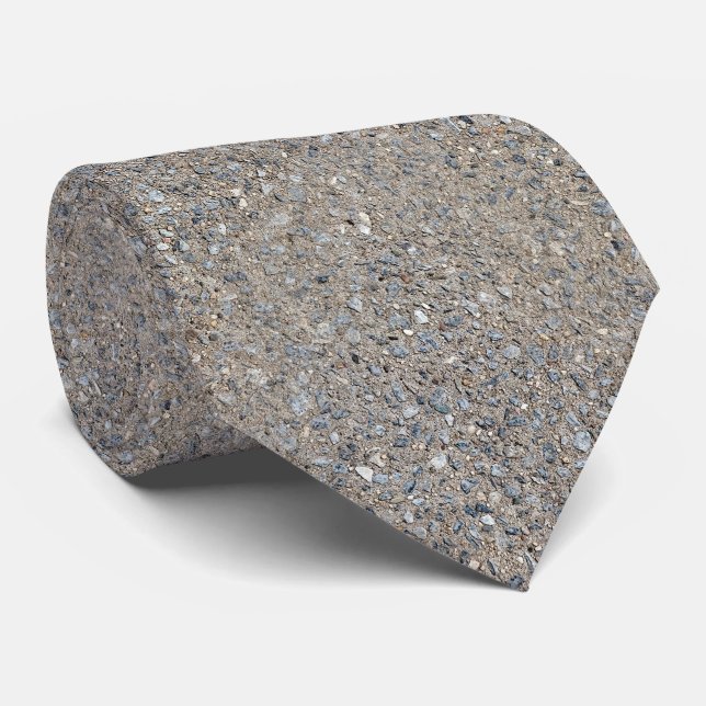 Cravate Taupe Concrete Cement Blue Aggregate Sidewalk (Roulé)
