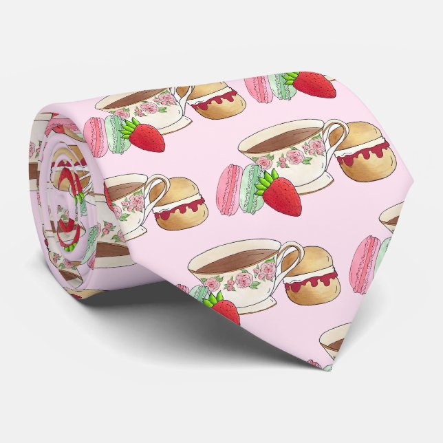 Cravate Tea Party Macarons Tea Party Scone (Roulé)