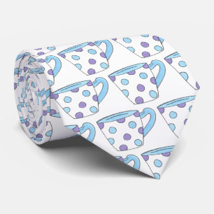 Cravate Tea Tea Time Cup Polka Polka bleu violet