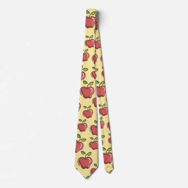 Cravate Teacher Apple Tree Patterns Preschool Art Teacher  (Devant)