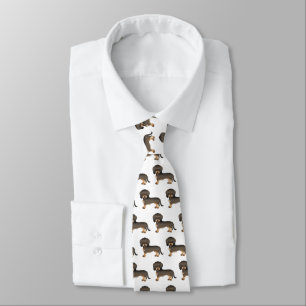 Cravate Teckel à poil dur sanglier Motif de chien mignon