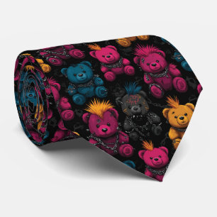 Cravate Teddies Motifs rebelles Punk Rock sans voile