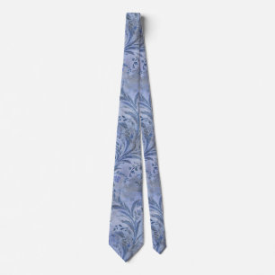 Cravate Teintes rêveuses bleu fumé de style pictural 