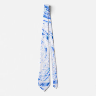 Cravate Teinture à tarte bleu et blanc