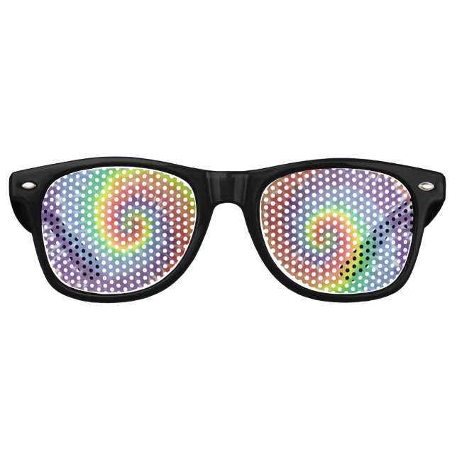 cravate teinture arc-en-ciel spirale lunettes de s (Devant)
