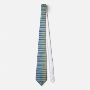Cravate Teinture de noue bleu violet vert