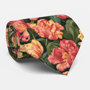 Cravate Tenue de mariage floral tulipe pour homme d'affair