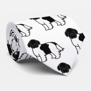Cravate Terre du chien de Terre-Neuve Landseer Cartoon