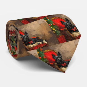 Cravate Térrier Skye de Noël Festif