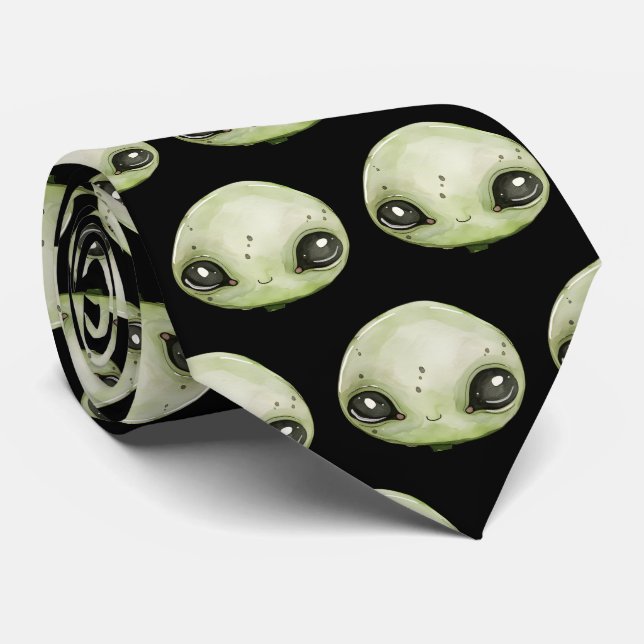 Cravate Tête d'Alien (Roulé)