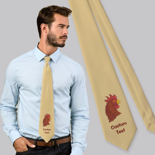 Cravate Tête de Coq Rouge (Créateur téléchargé)