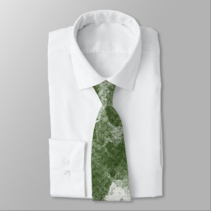 Cravate Texture aquarelle moderne olive profonde