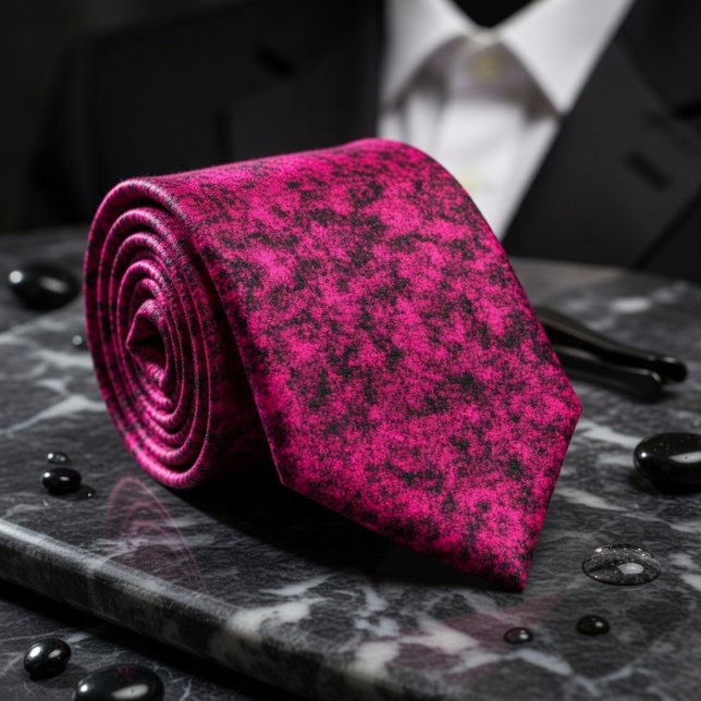 Cravate Texture Fuchsia Audacieux pour un Style Inconditio (Créateur téléchargé)