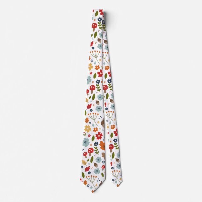 Cravate Thanksgiving Automne Couleurs Jours de Fêtes Thème (Devant)