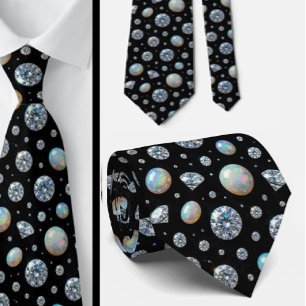 Cravate The Luxury Man   Nœud Papillon Diamant Opale Black