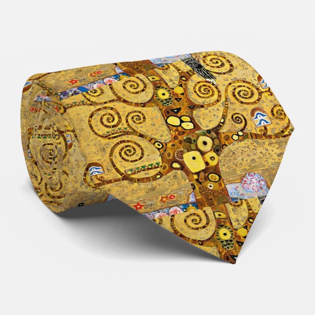 Cravate “ The Tree of Life ” , Gustav Klimt (Roulé)