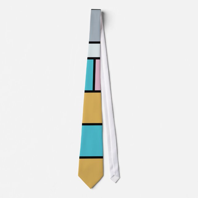 Cravate Theo Van Doesburg - Composition 17 - Art Mondrian (Devant)