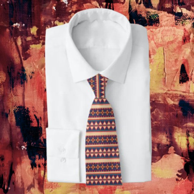 Cravate Threads nomades | Necktie Motif Aztèque (Créateur téléchargé)