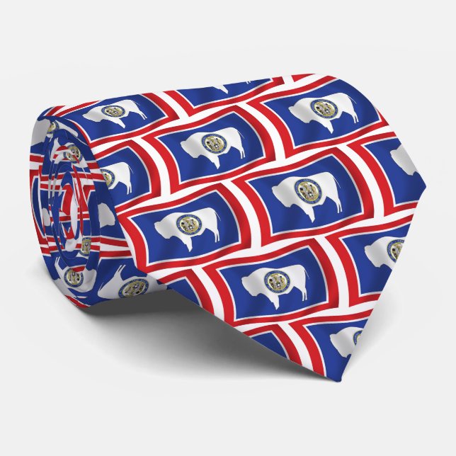 Cravate Tiareau drapeau du Wyoming (Roulé)