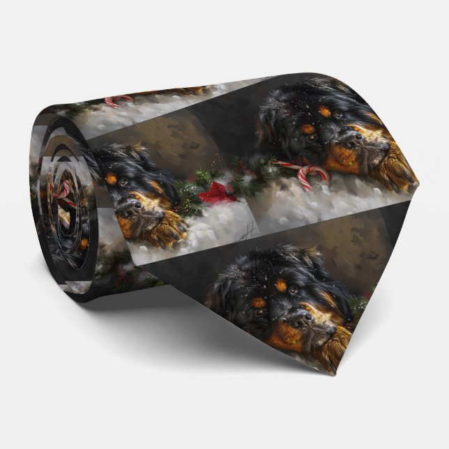 Cravate Tibétain Mastiff Chien Fête de Noël (Roulé)