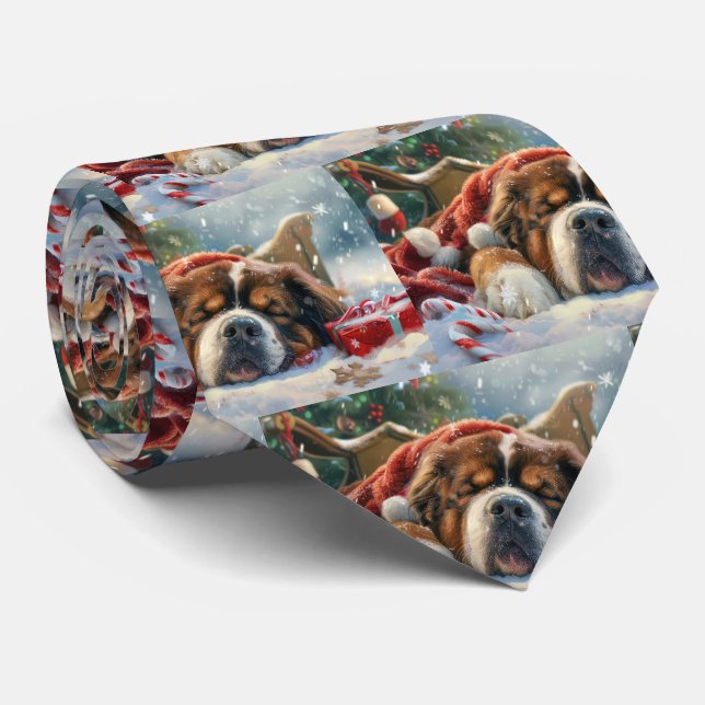 Cravate Tibétain Mastiff Chien Fête de Noël (Roulé)