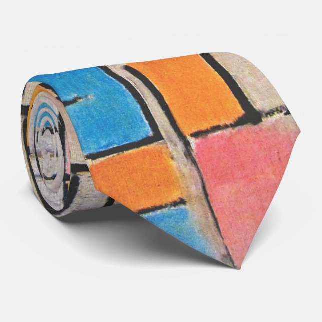 Cravate Tie à bloc de couleur – Affirmation moderne (Roulé)