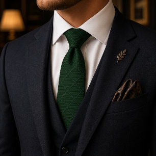 Cravate Tie à carreaux vert émeraude de luxe Mariage à l