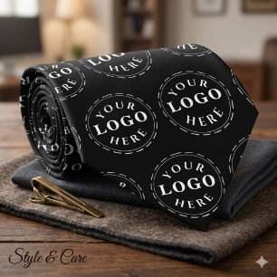 Cravate Tie à col avec logo de marque parfait pour le port