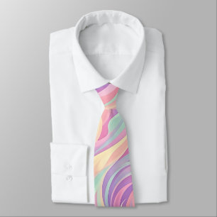 Cravate Tie à col Pastel Flamme Abstraite