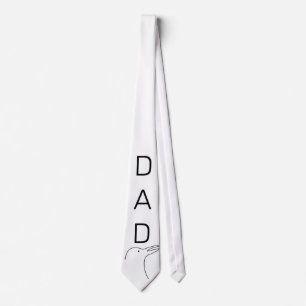Cravate Tie à col pour papa avec dessin d'oiseau