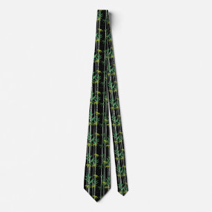 Cravate Tie à motif de feuilles de bambou