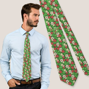 Cravate Tie à motif de fond de fraise