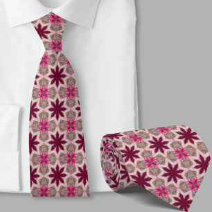 Cravate Tie à motif étoile rose artistique moderne