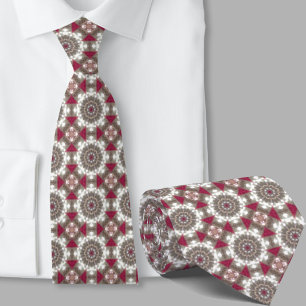 Cravate Tie à motif géométrique rouge artistique moderne