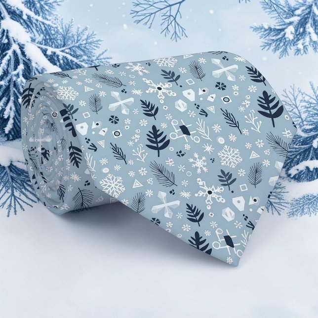 Cravate Tie à motif hivernal saisonnier (Créateur téléchargé)