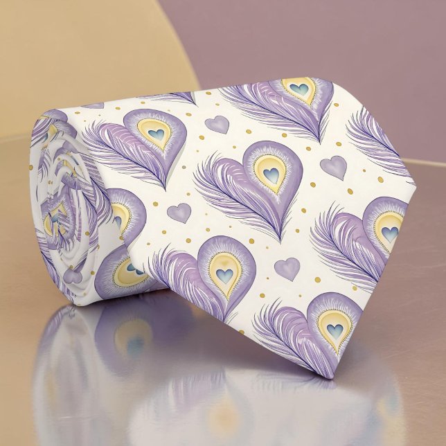 Cravate Tie à motif paon paonne (Créateur téléchargé)