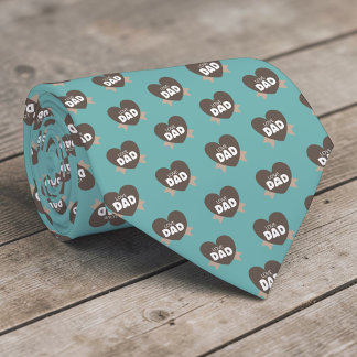 Cravate Tie à motif pour la fête des pères Papa