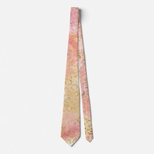Cravate Tie à motif série peinture léopard Design 13 (Devant)