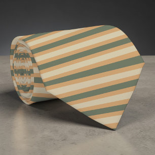 Cravate Tie à rayures colorées neutres Boho