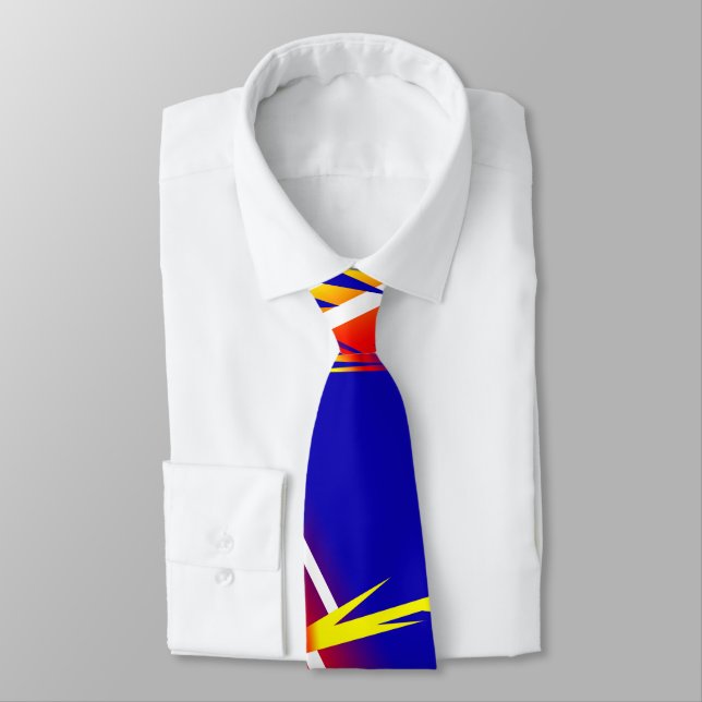 Cravate Tie abstrait orage funky lumineux (Attaché)