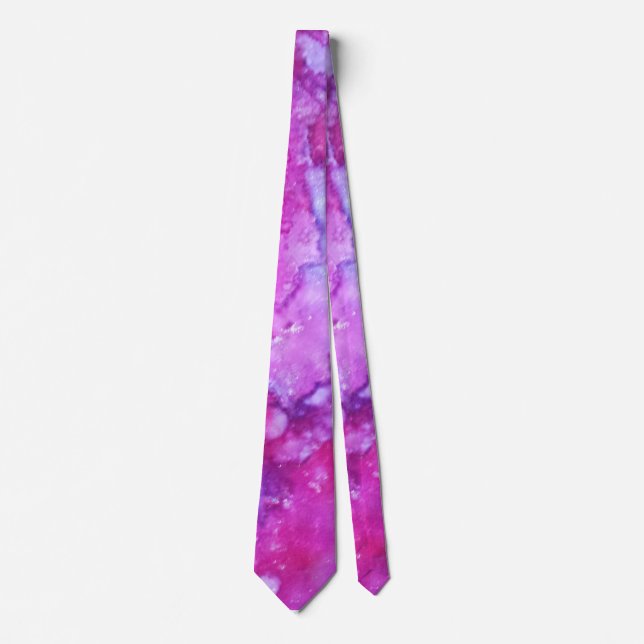 Cravate Tie Abstrait - Pierre Précieuse Violette (Devant)