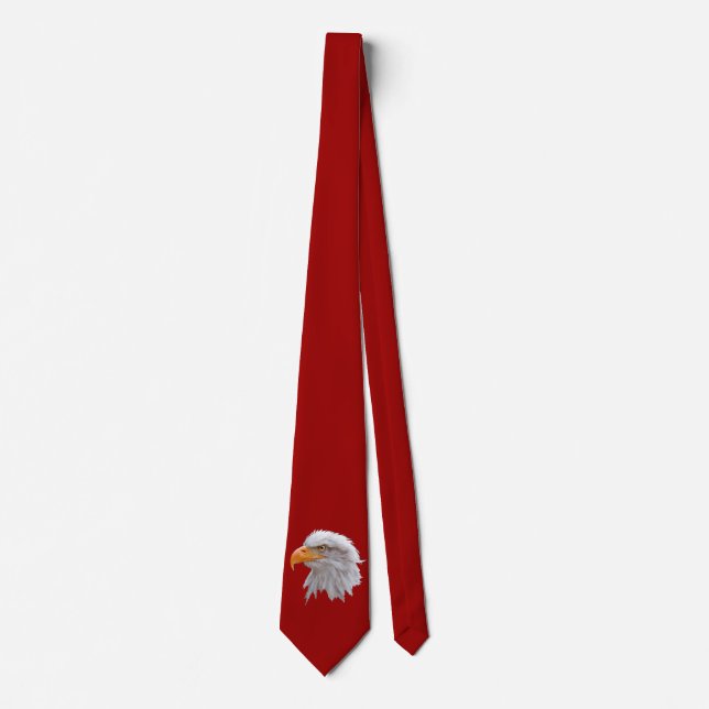 Cravate Tie Aigle Royal d'Alaska Double Face (Rouge) (Devant)