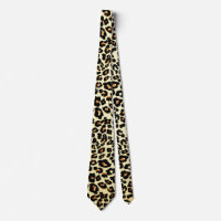 Tie amusant à motif léopard