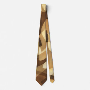 Cravate Tie Artsy Brun et Beige Mocha