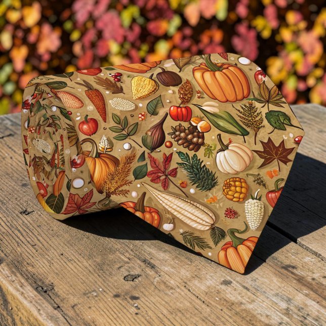Cravate Tie Automne Citrouille (Créateur téléchargé)