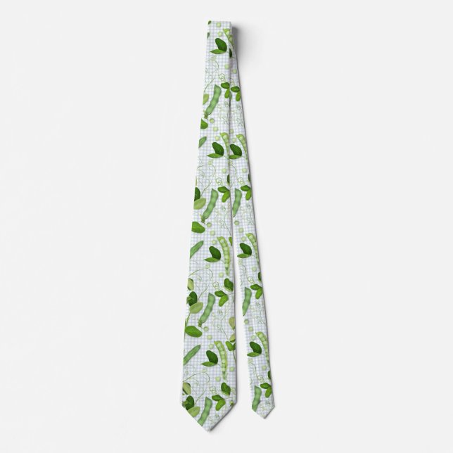 Cravate Tie aux petits pois verts (Devant)