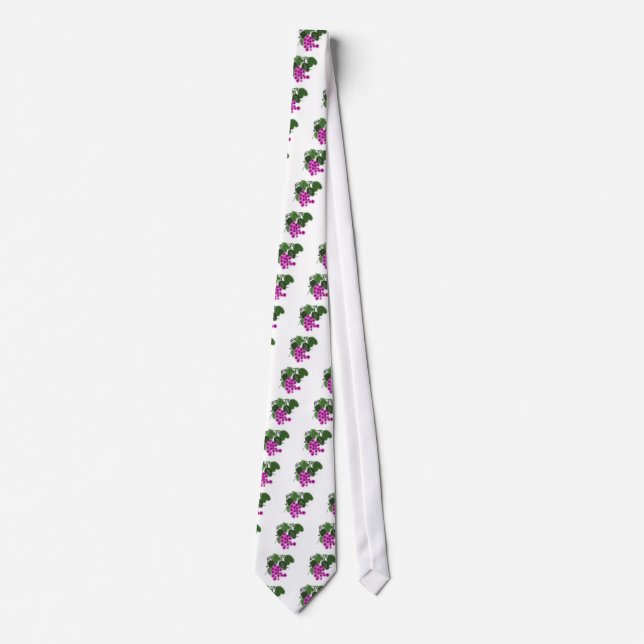 Cravate tie aux raisins violets (Devant)