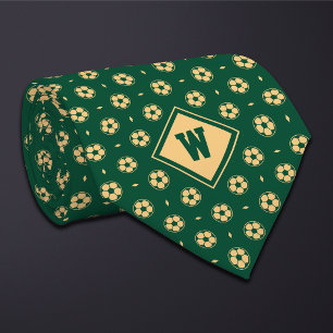 Cravate Tie avec icône de ballon de football (Soccer) Gree