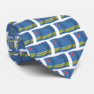 Cravate Tie avec le drapeau d'Aruba